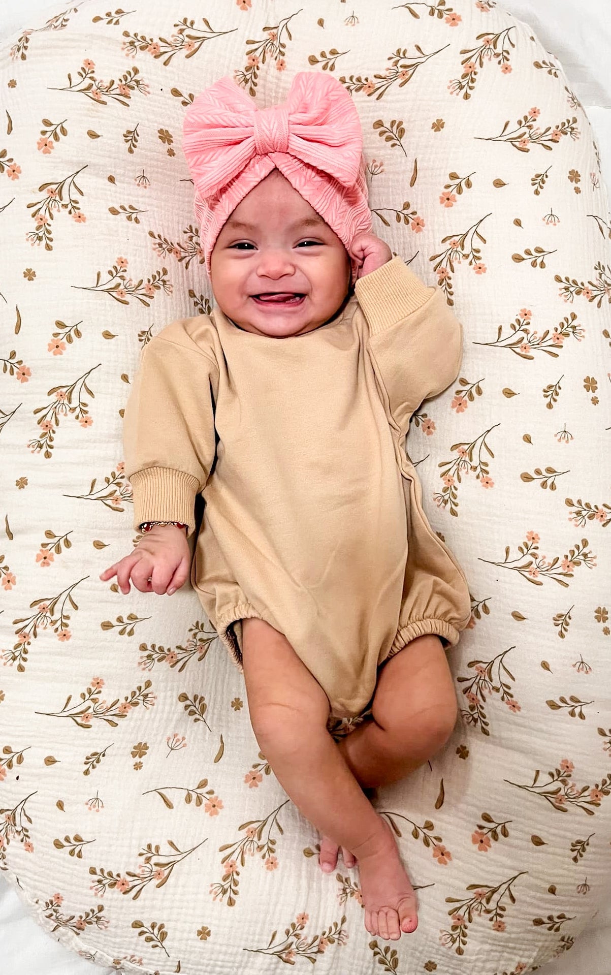 PREORDER Organic Cotton Bubble Romper - Latte