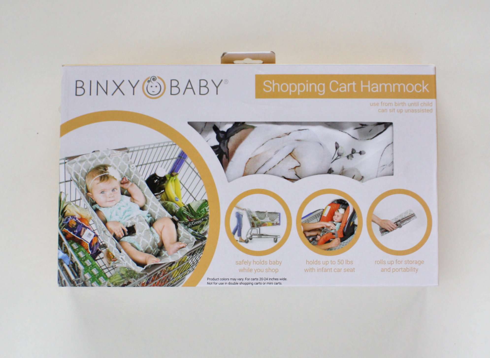 Baby Shopping Cart Hammock | Coming Up Roses Beautiful Floral Print