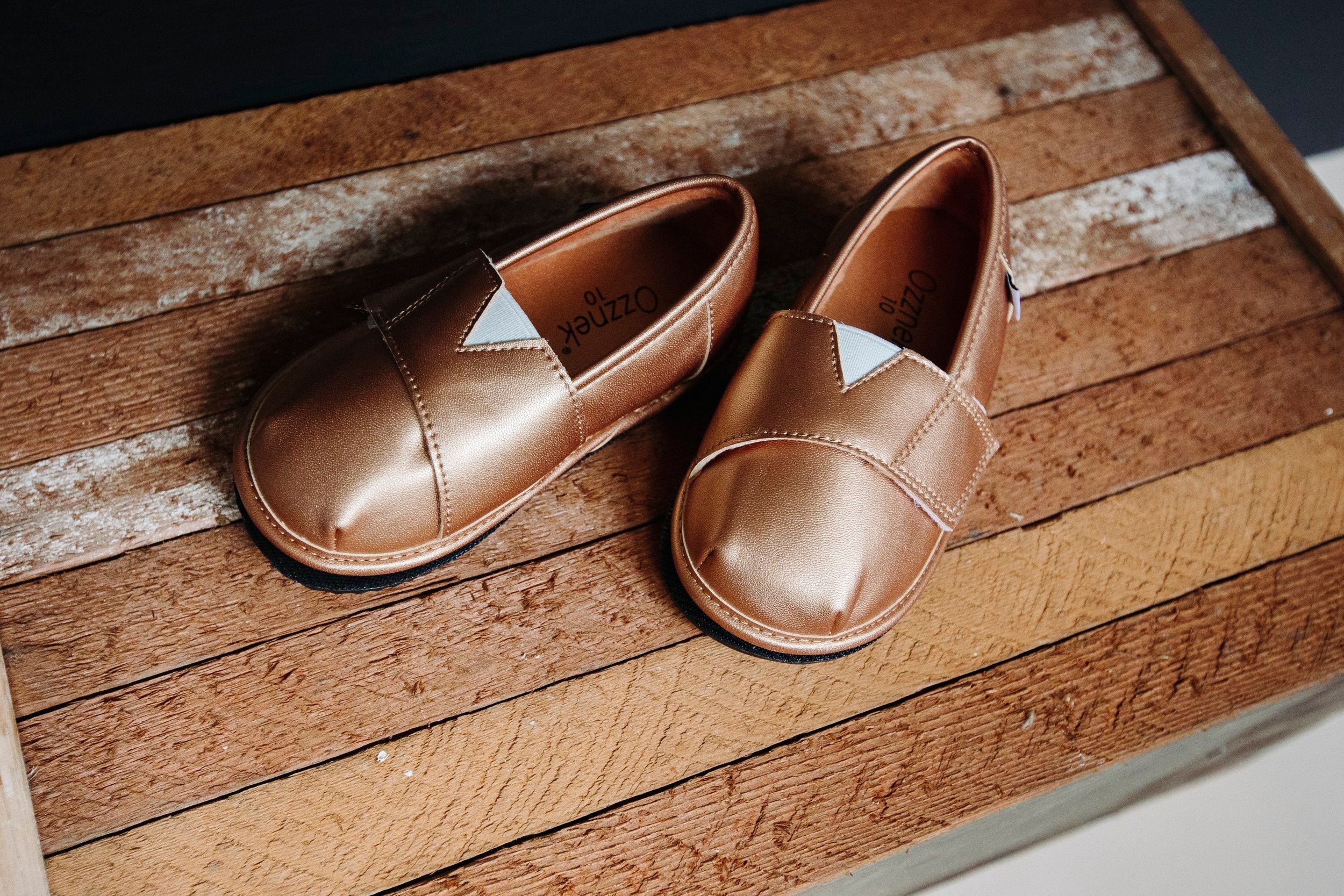 Gold Slip-on Shoe Top with Velvet Lining