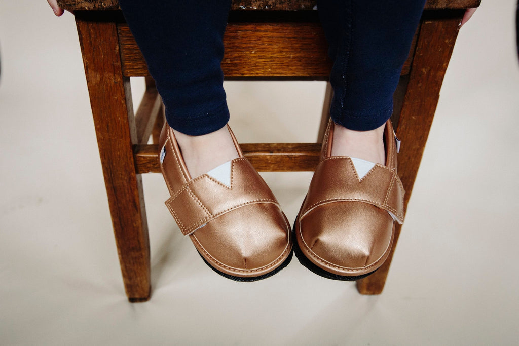Gold Slip-on Shoe Top with Velvet Lining