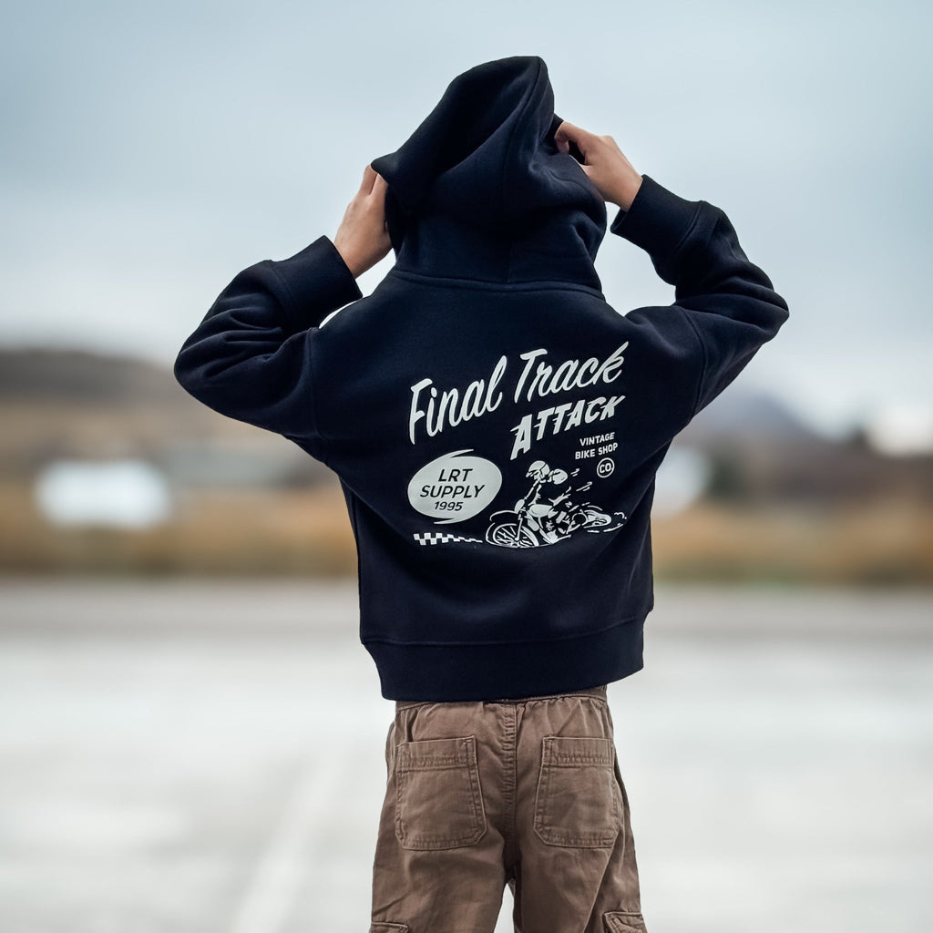 THE FINAL TRACK ATTACK HOODIE - RECYCLED BLACK