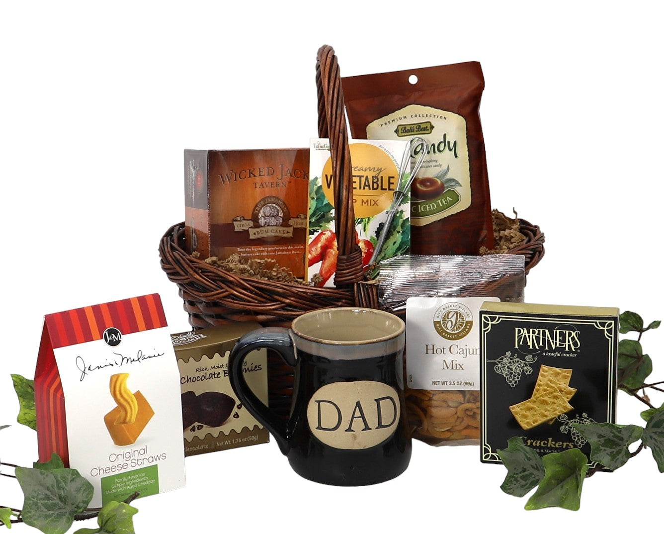 Wisdom & Snacks Father's Gift Basket