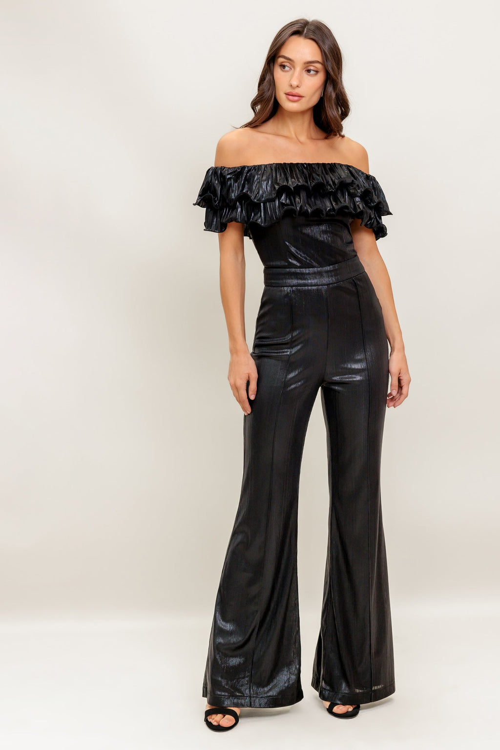 ANGEL EYES COATED WOVEN JUMPSUIT