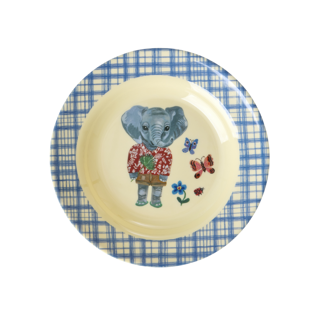 Melamine Kids Bowl | Nathalie Lété Blue Print - 8.4oz