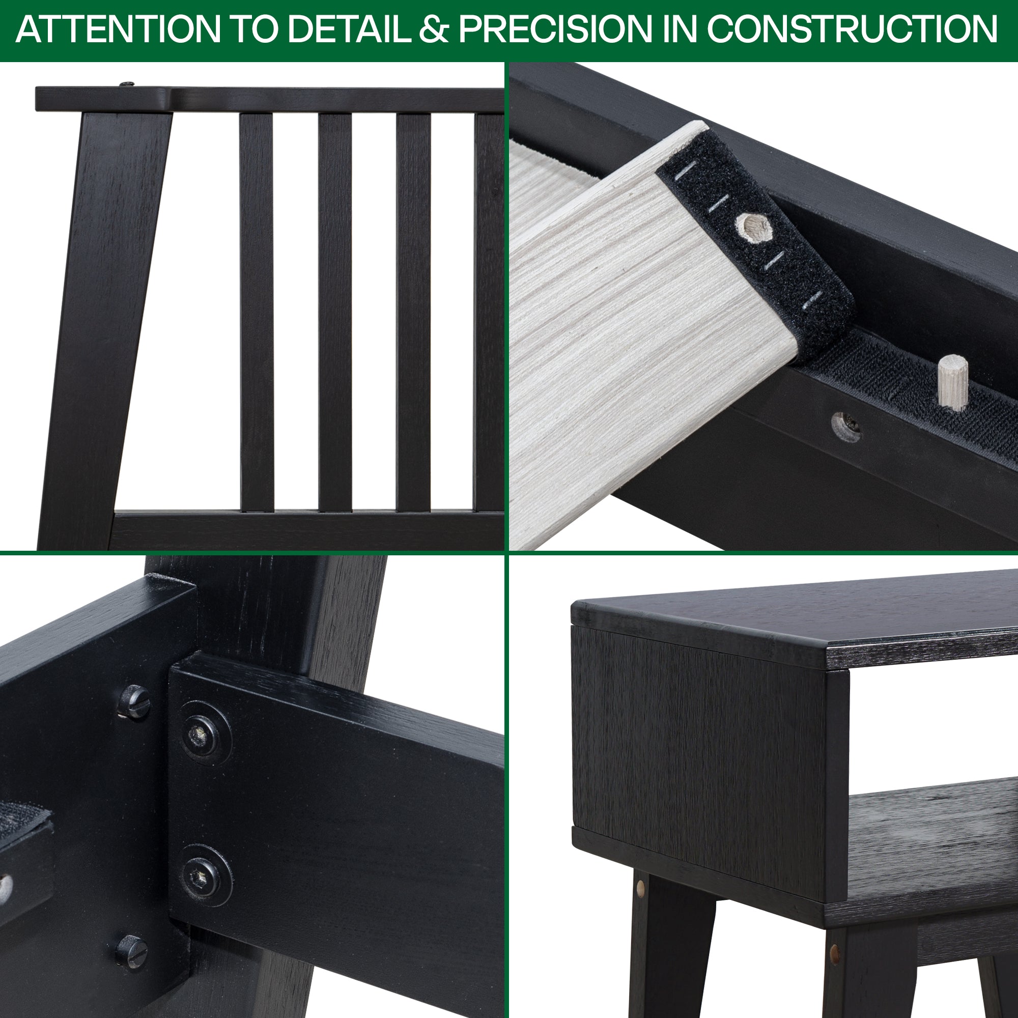 Acacia Kaylin Bed Frame & Nightstand Set for a Stylish Bedroom