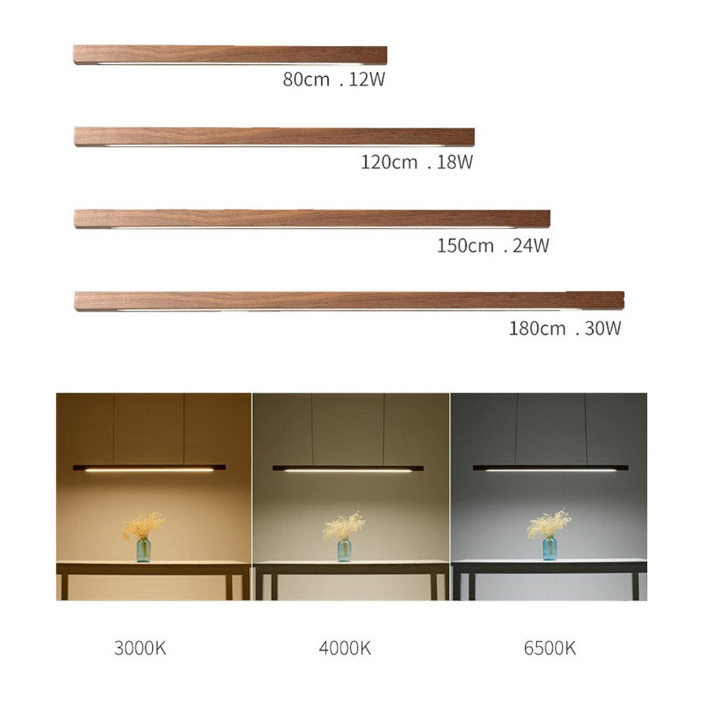 LINDÖ Wood Dimmable Linear Pendant Light | 3CARATS