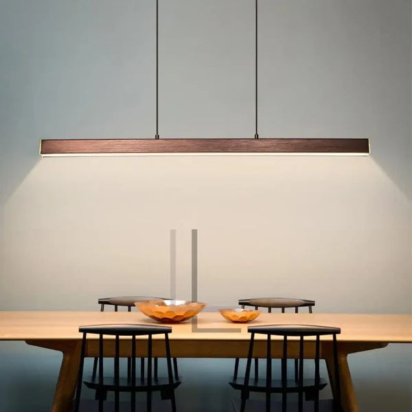 LINDÖ Wood Dimmable Linear Pendant Light | 3CARATS