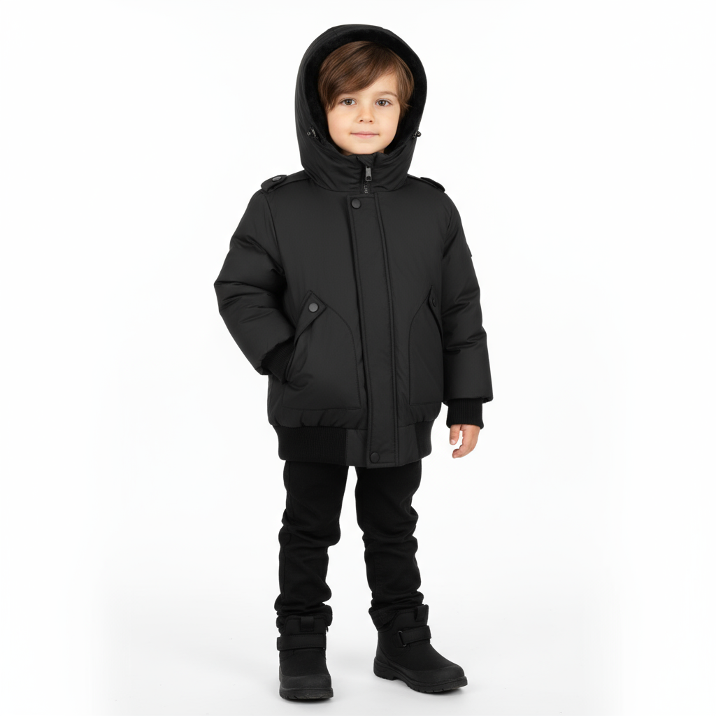 Raygo Black Boys Jacket | Classic, Warm & Everyday Stylish