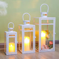 Set of 3 Metal Candle Lantern-12/15/19"