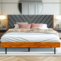 Acacia Astoria Upholstered Solid Wood Bed Frame for Elegant Bedrooms