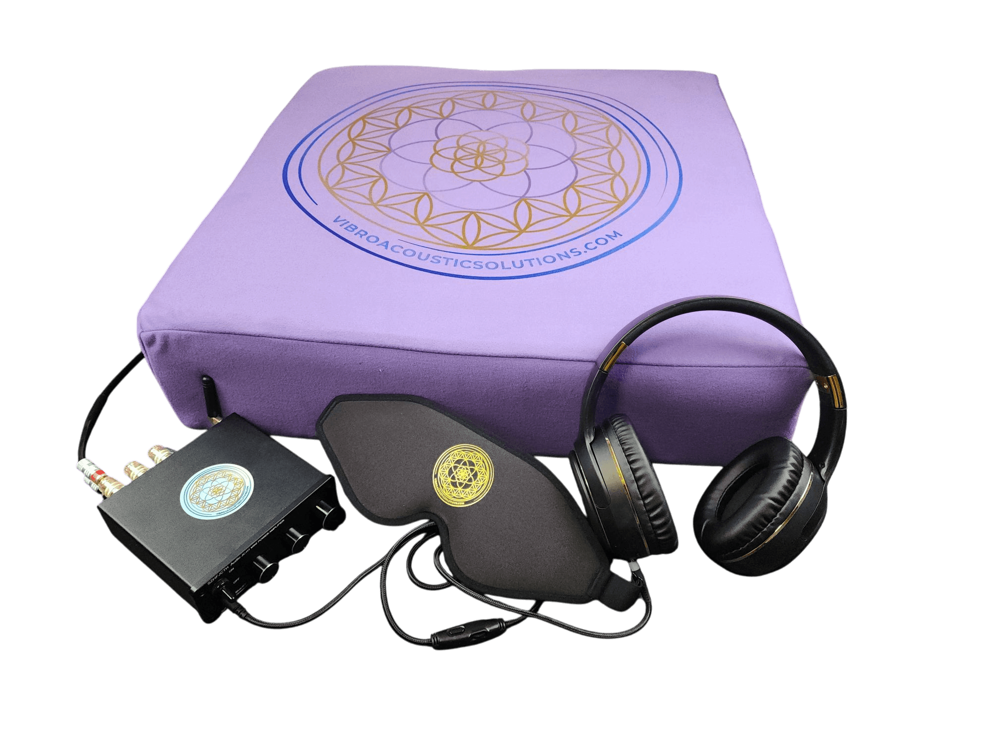 Vibroacoustic Therapy Meditation Cushion bundle with custom amplifier