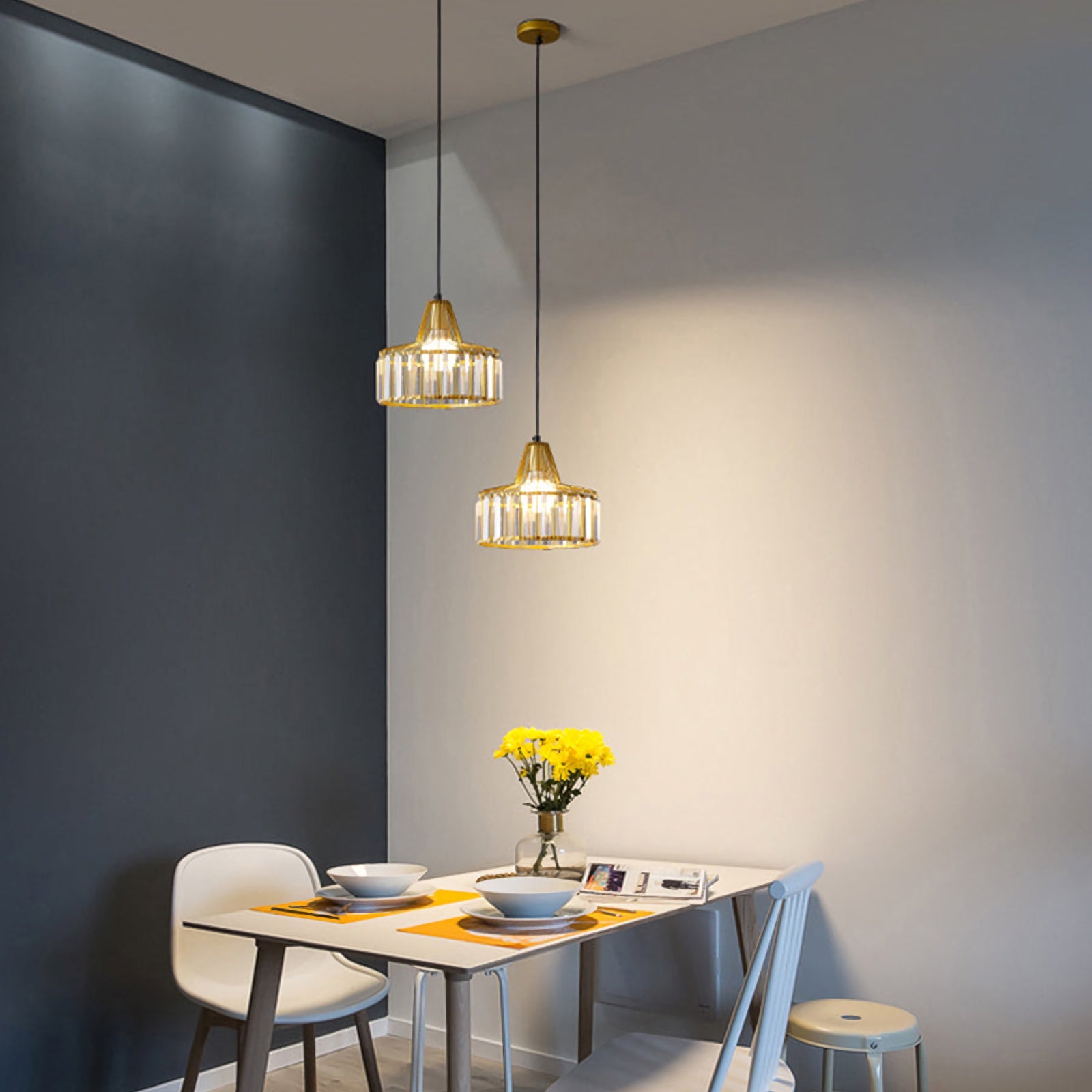 Modern Iron Art Glass Pendant Lamp