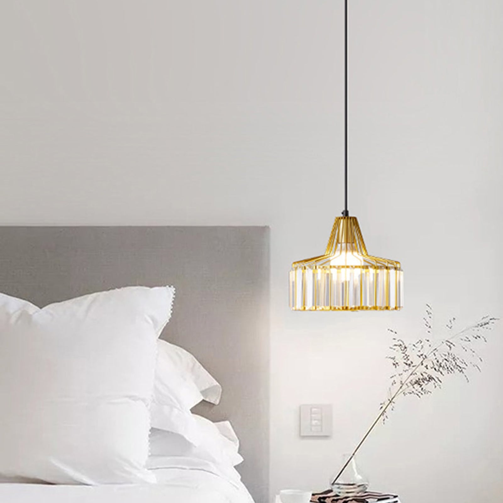 Modern Iron Art Glass Pendant Lamp