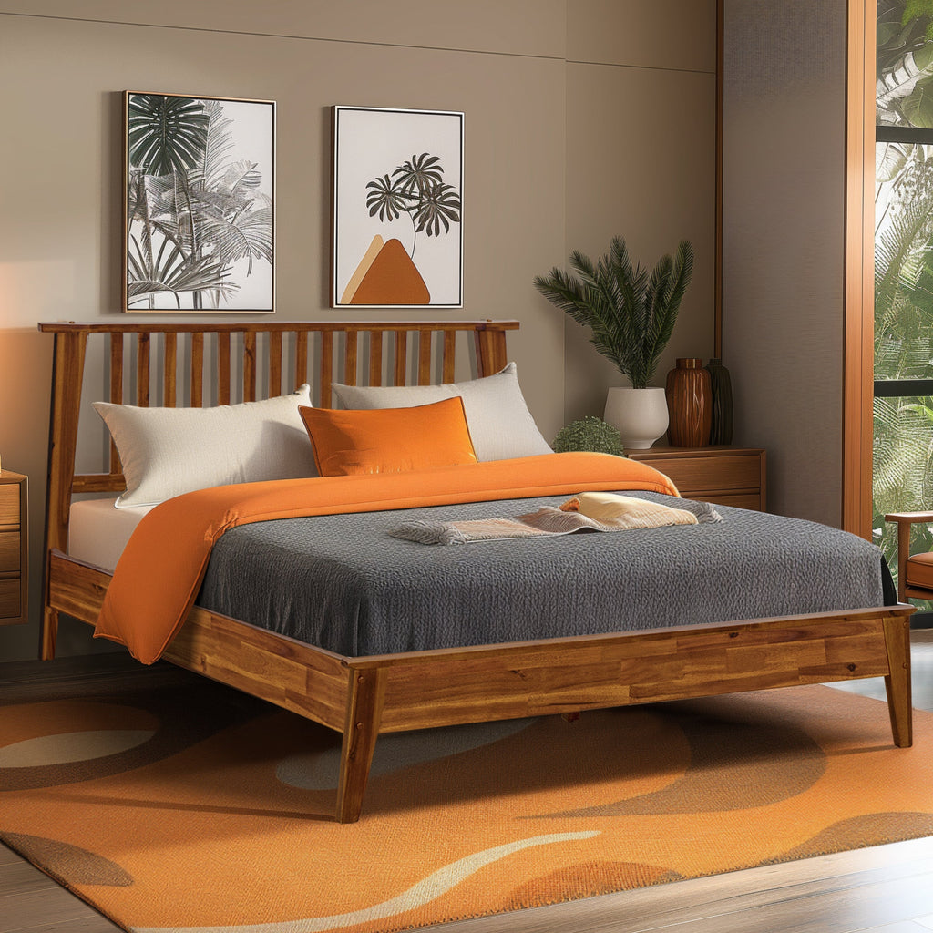 Acacia Kaylin Solid Wood Bed Frame for Durable Style and Comfort