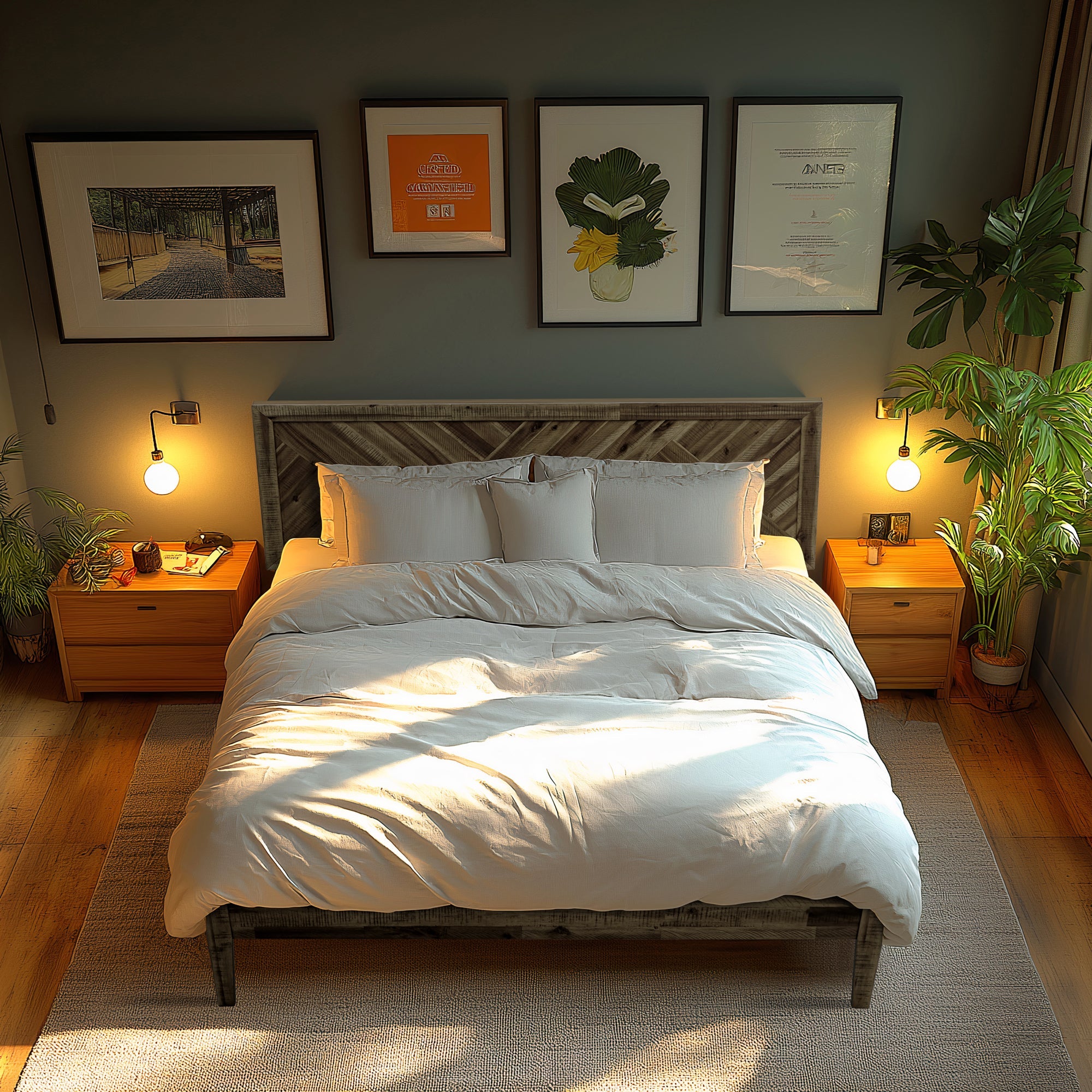 Acacia Sierra Deluxe Solid Wood Bed Frame