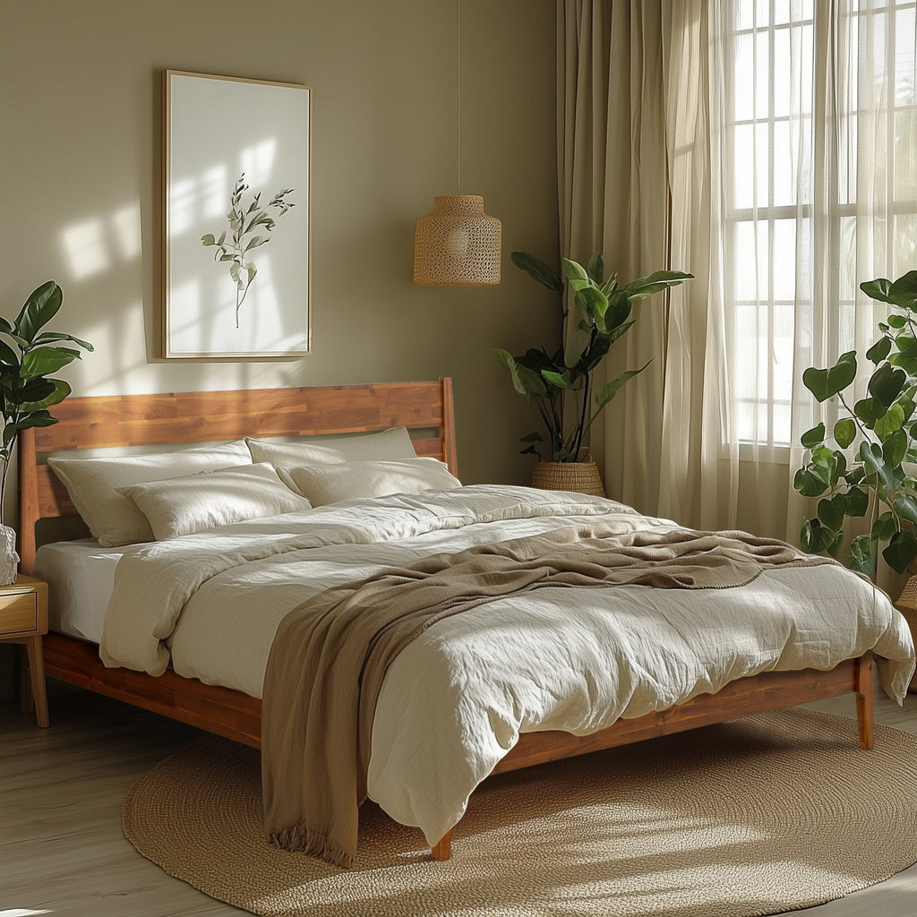 Acacia Callisto Deluxe Solid Wood Bed Frame for Superior Comfort and Style