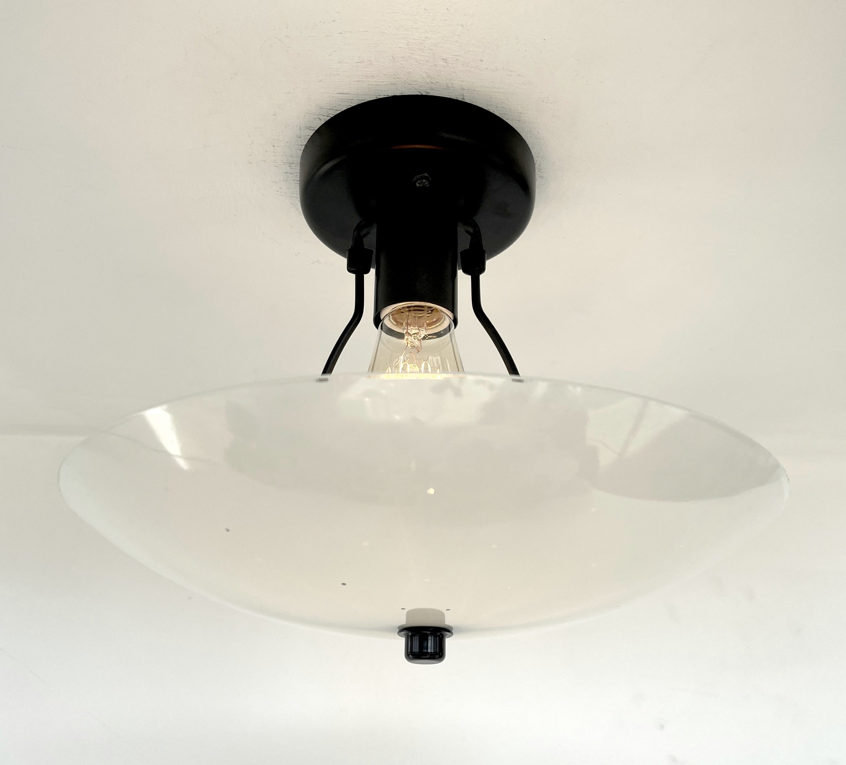 Retro Mid Century Glass Ceiling Light
