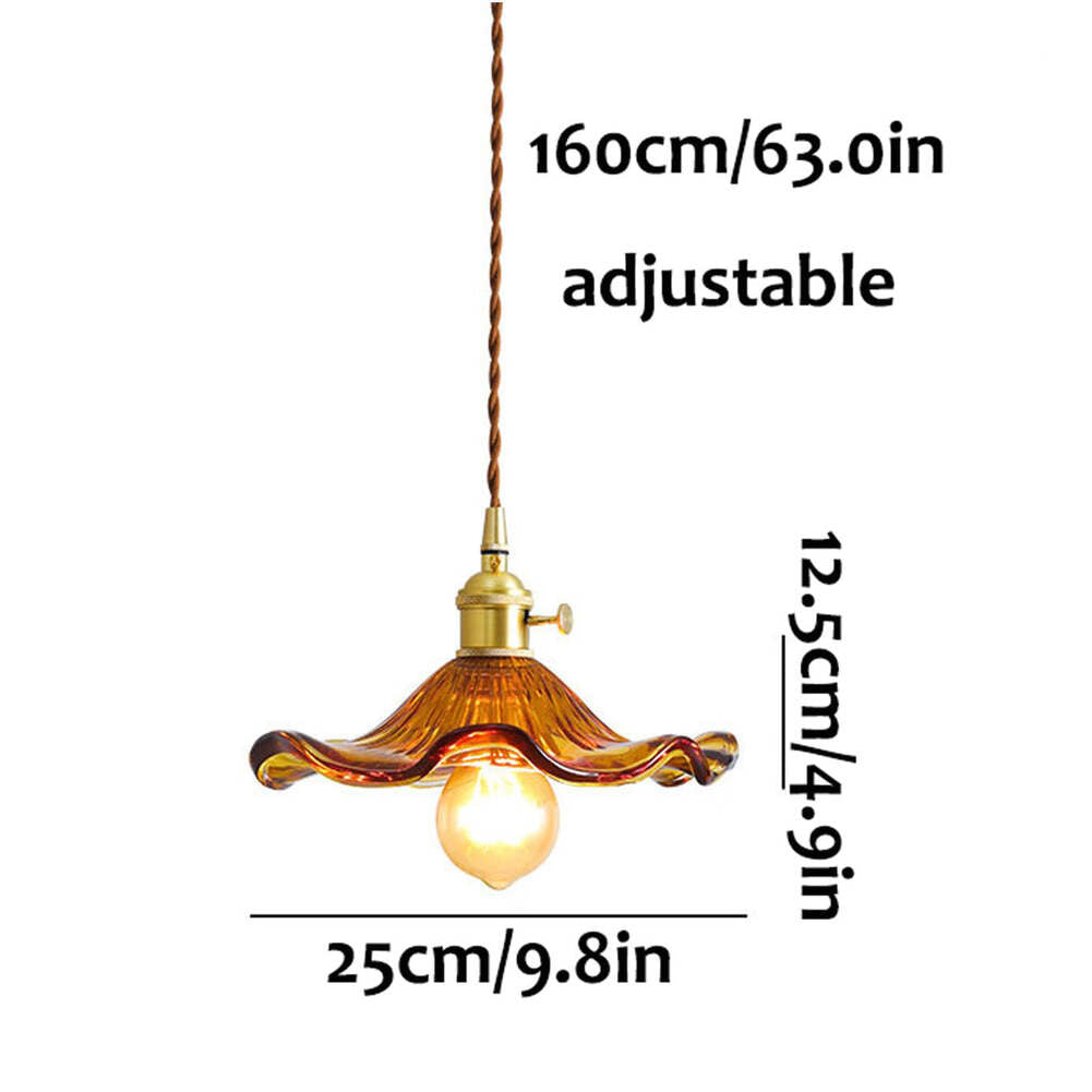 Retro Flower Glass Pendant Light | 3CARATS