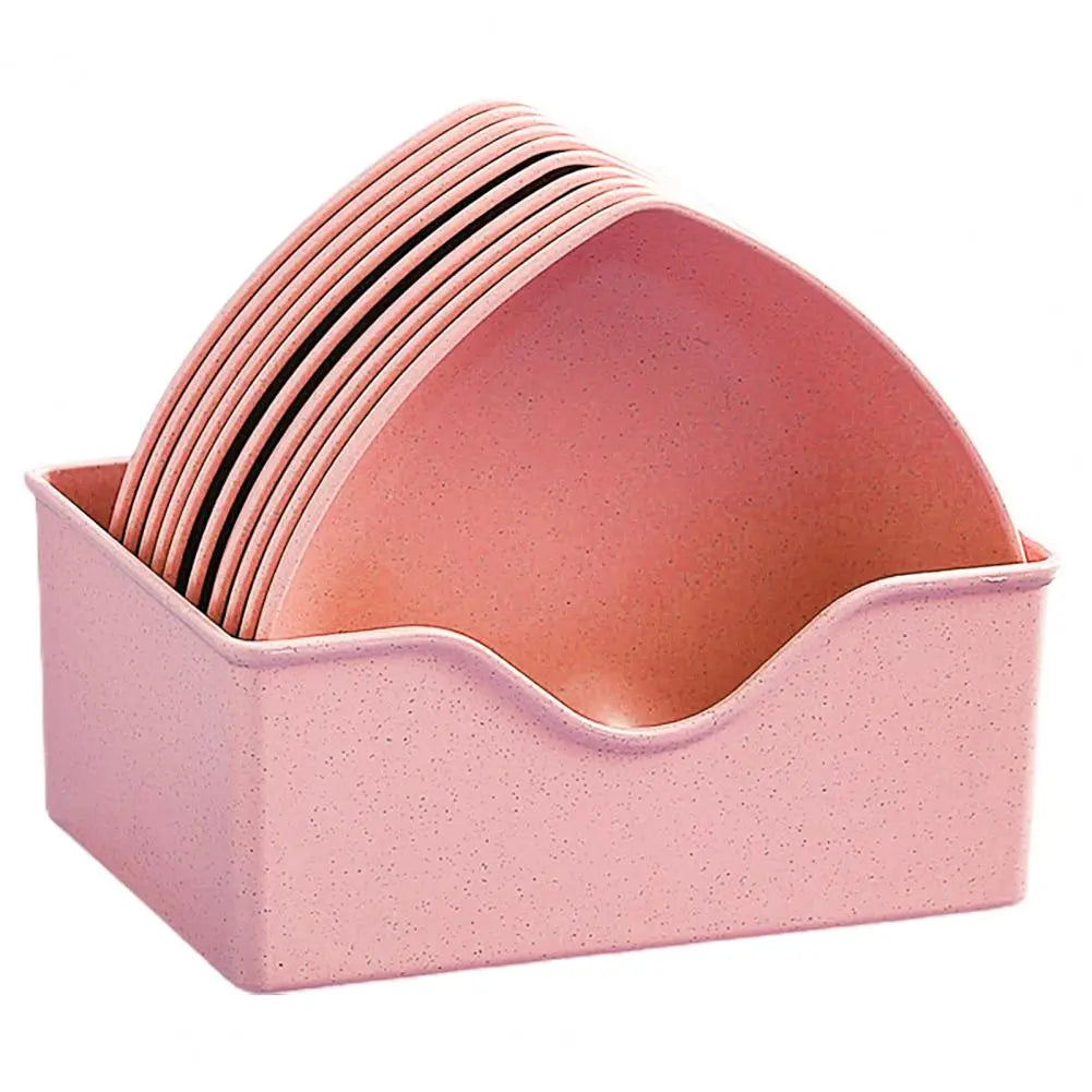 Heart Shaped Snack Plates Set