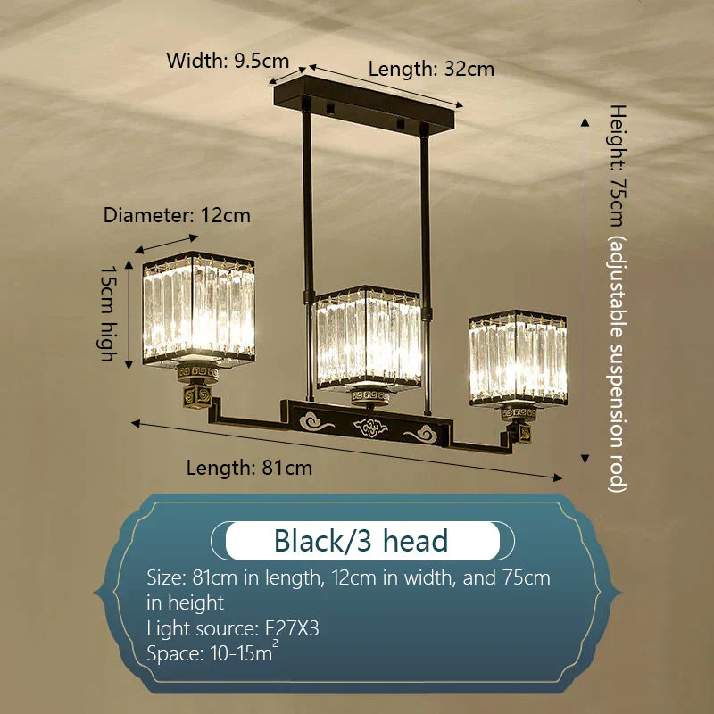 DecorBites™ Crystal Chandelier Villa Living Room Lighting