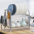 DecorBites™ 3-Tier Kitchen Drying Rack & Dish Organizer Shelf with Drain Board