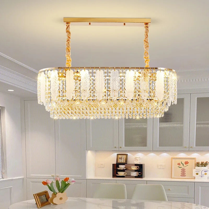 DecorBites™ Crystal Chandelier Light for Elegant Home Decor