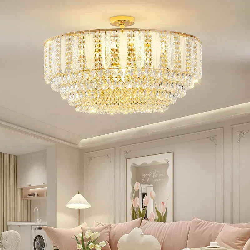 DecorBites™ Crystal Chandelier Light for Elegant Home Decor