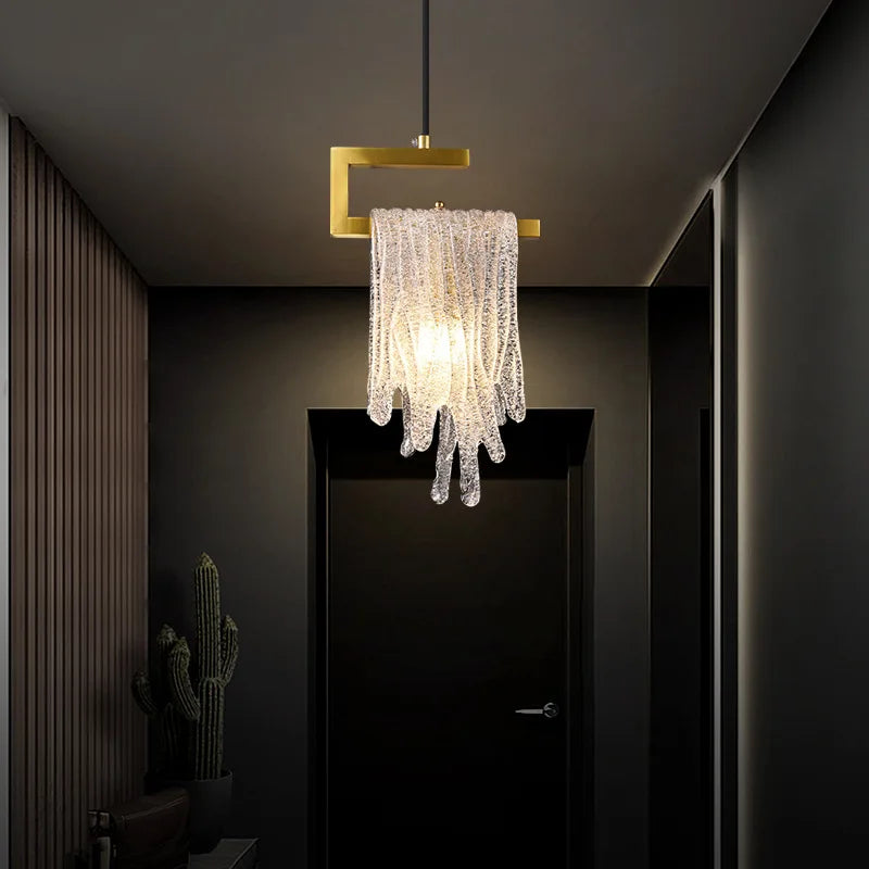 Elegant Postmodern Copper Chandelier - Ideal for Creative Bedroom, Bedside, Corridor, and Restaurant Lighting