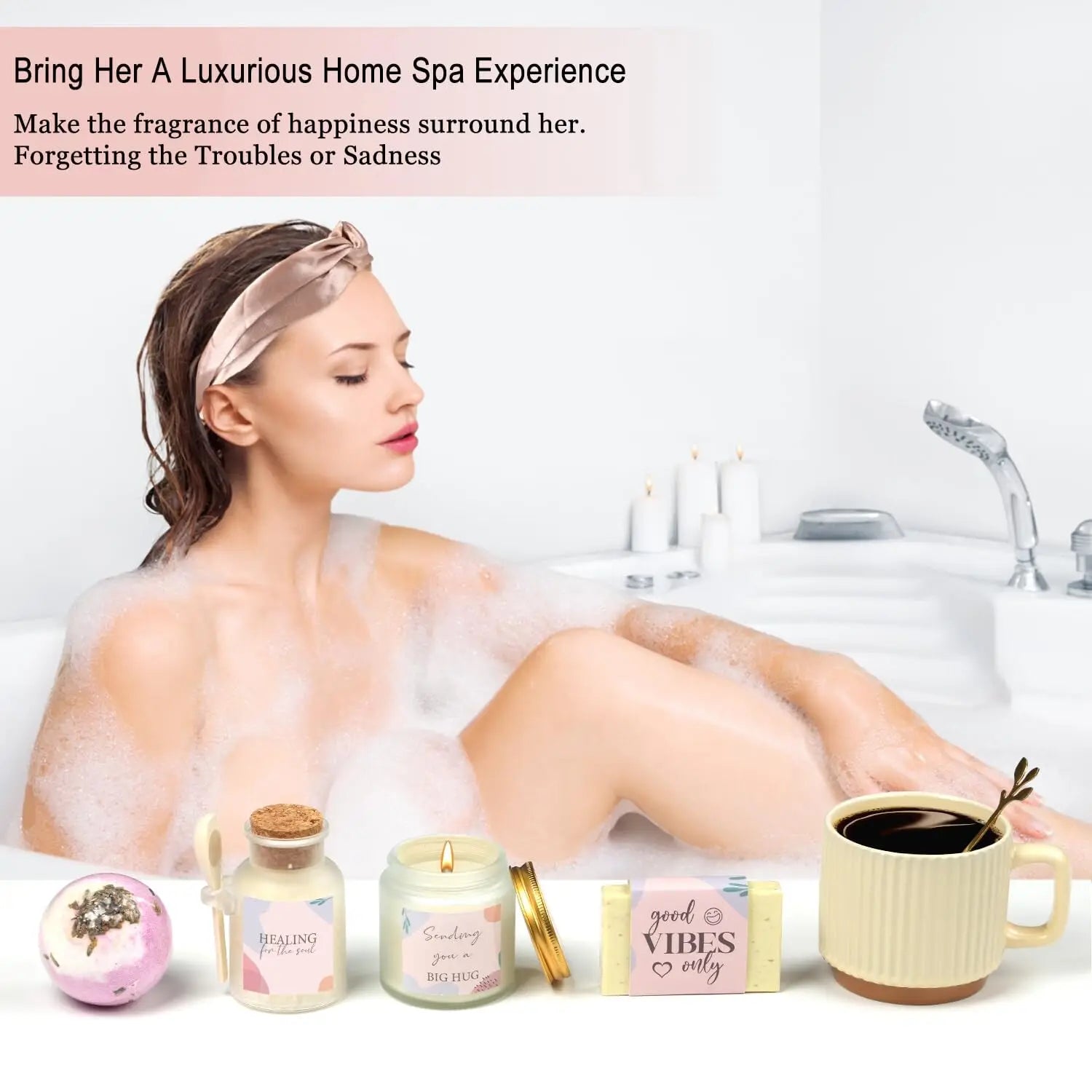 Healing for the Soul Thinking of You Care Package for Women, Spa Gift Baskets