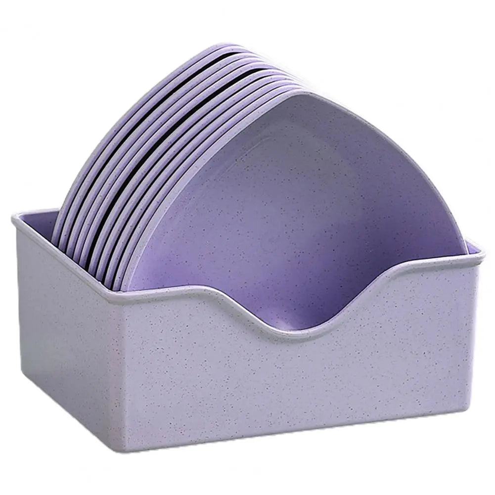 Heart Shaped Snack Plates Set