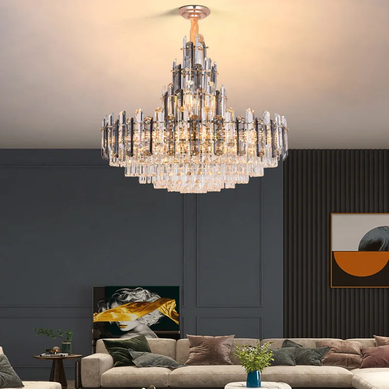 DecorBites™ Dimmable Crystal Chandelier Lighting for Living Room