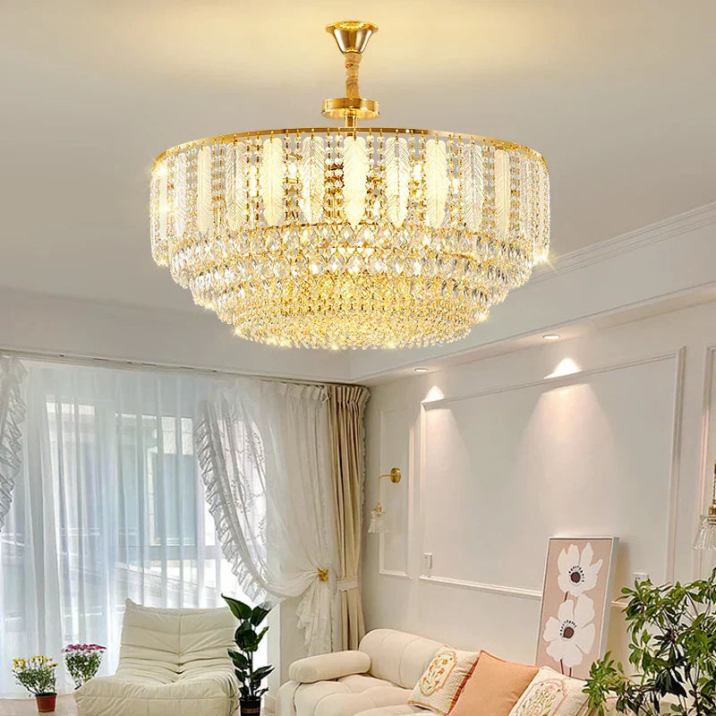 DecorBites™ Crystal Chandelier Light for Elegant Home Decor
