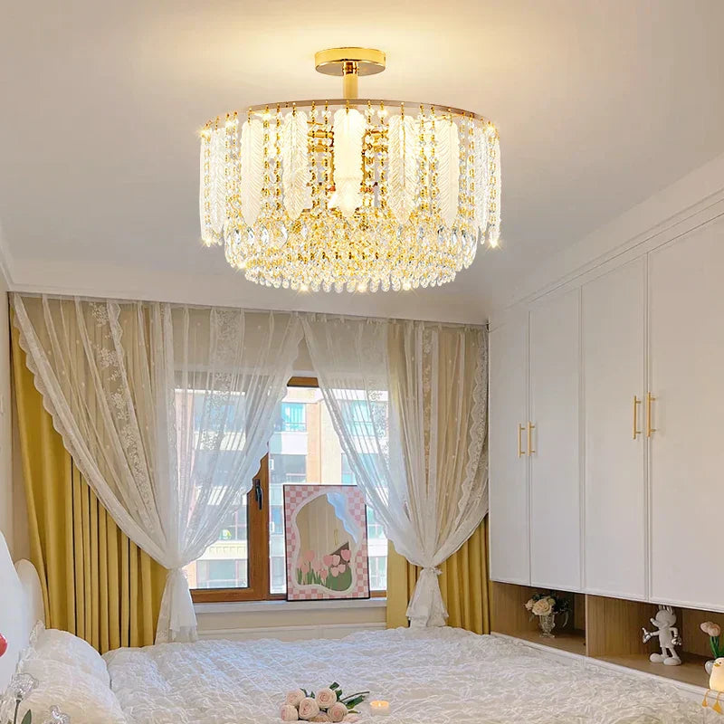 DecorBites™ Crystal Chandelier Light for Elegant Home Decor