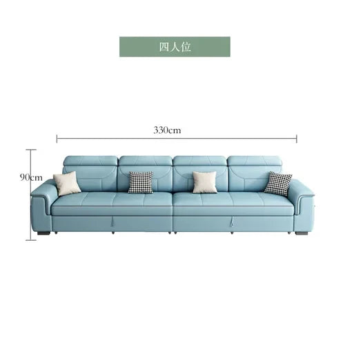 🌊 The Sorrento Modular Lounge – Waterproof Nordic Leather Couch - Foldable Sofa Bed with Hidden Storage ✨