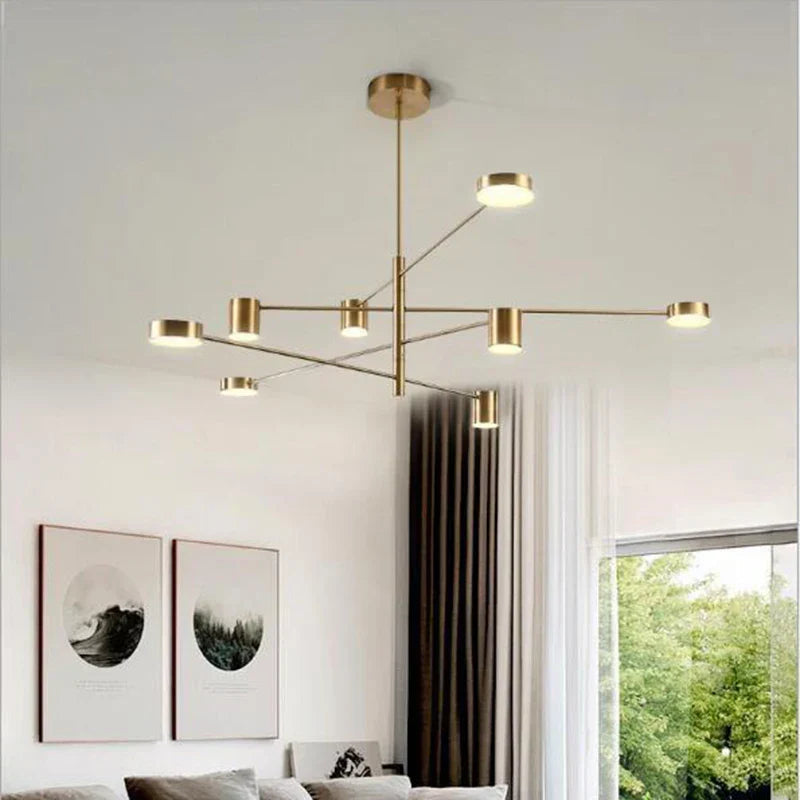Swivel LED Chandelier - Versatile for Living, Dining, Office - Sleek Black Pendant Light - Modern Home Decor