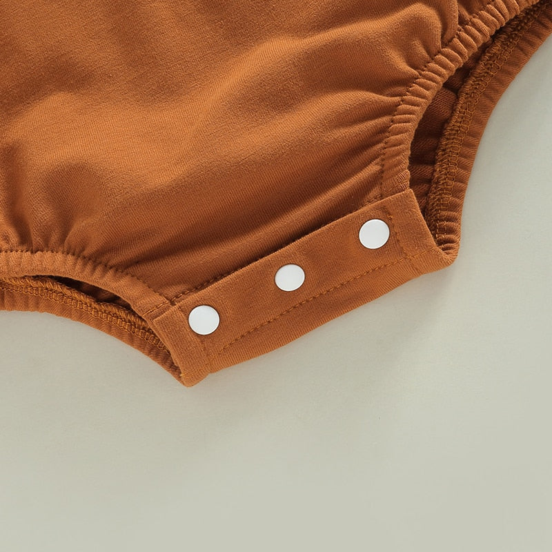 Infant Baby Boy Girl Mamas Coffee Date Print Long Sleeve Bubble Romper