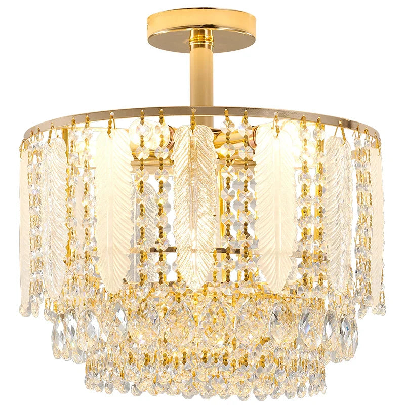 DecorBites™ Crystal Chandelier Light for Elegant Home Decor