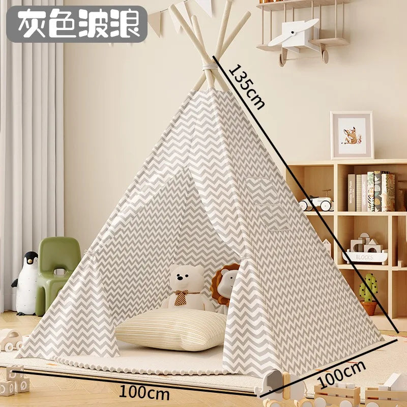 Tent for Kids Indoor Household Children Play House Wigwams Portable Folding Tipi Teepee Girl and Boy Castle Play Room Tents