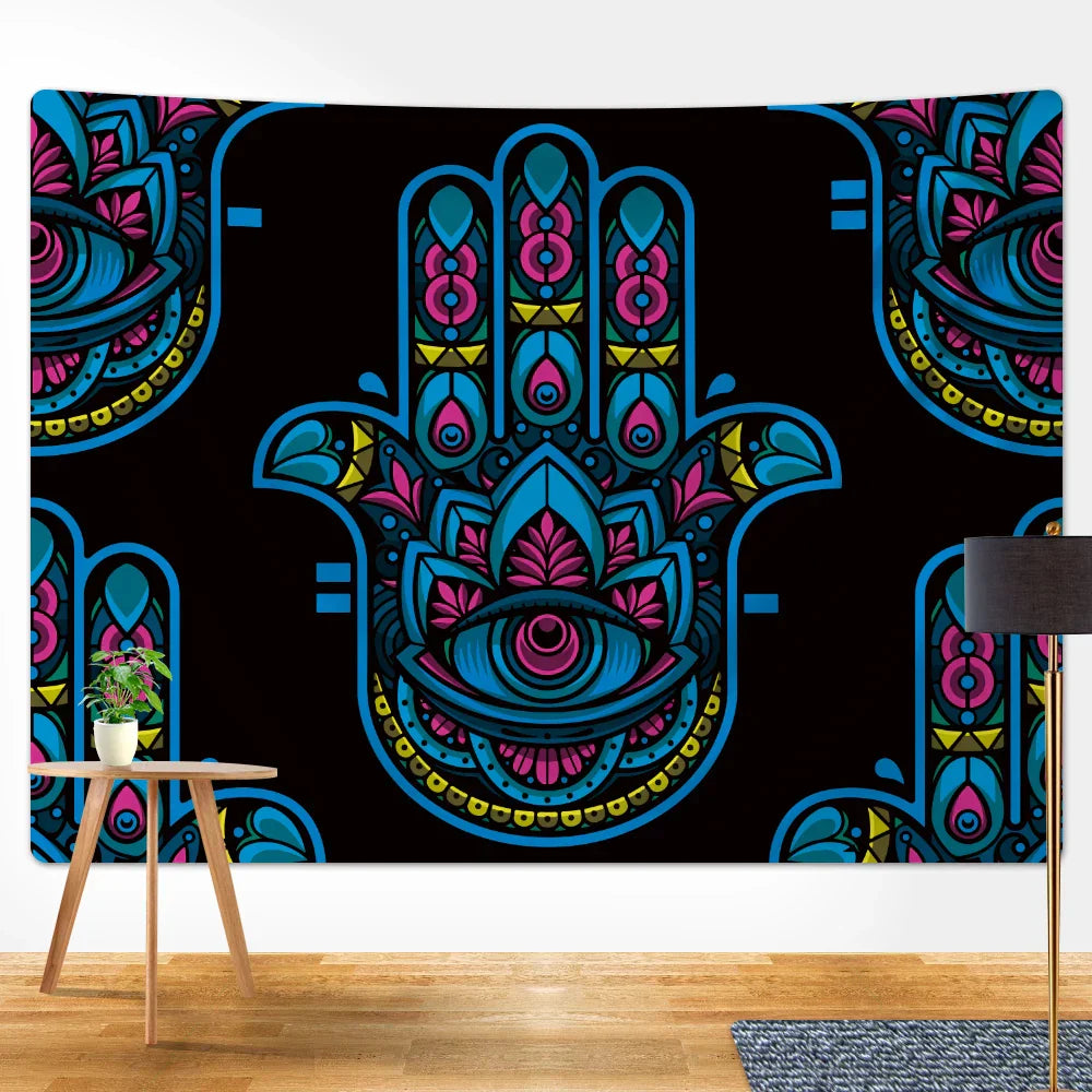 DecorBites™ Lucky Hand Mandala Tapestry Wall Hanging Boho Decor