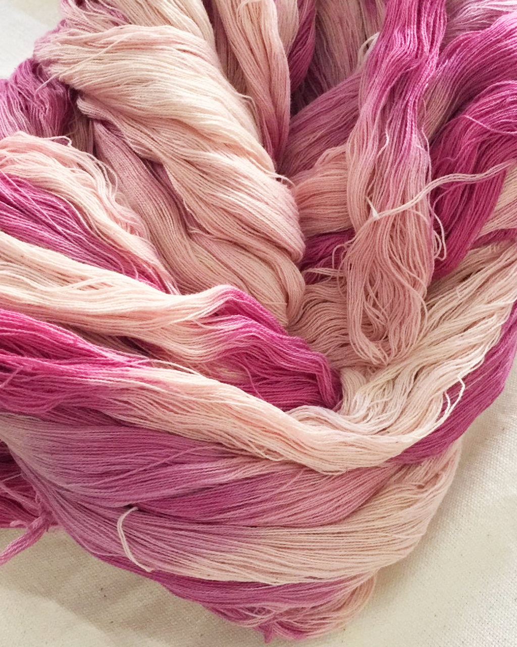 Pink Natural Dyed Shibori Tassel Pillows