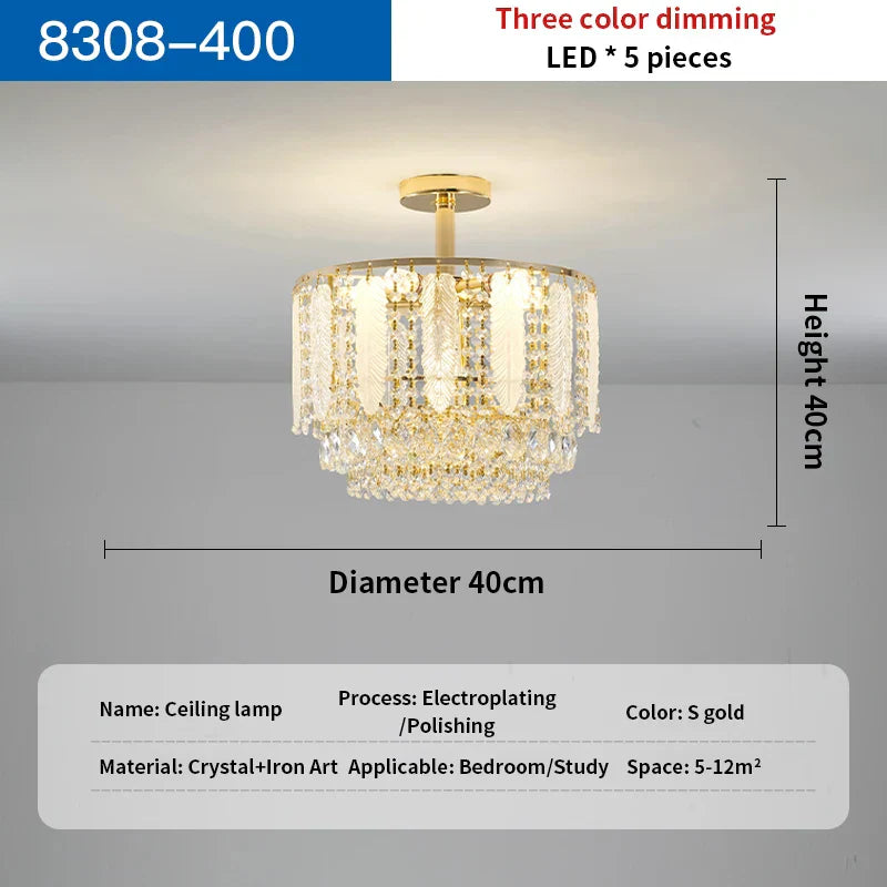 DecorBites™ Crystal Chandelier Light for Elegant Home Decor