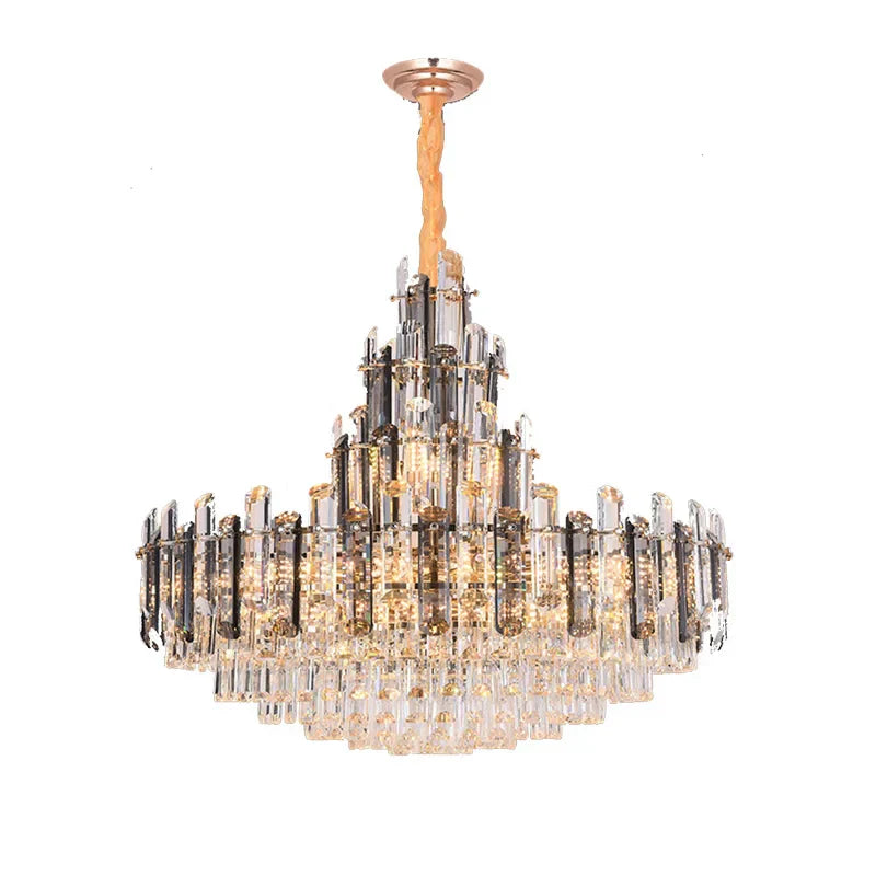 DecorBites™ Dimmable Crystal Chandelier Lighting for Living Room