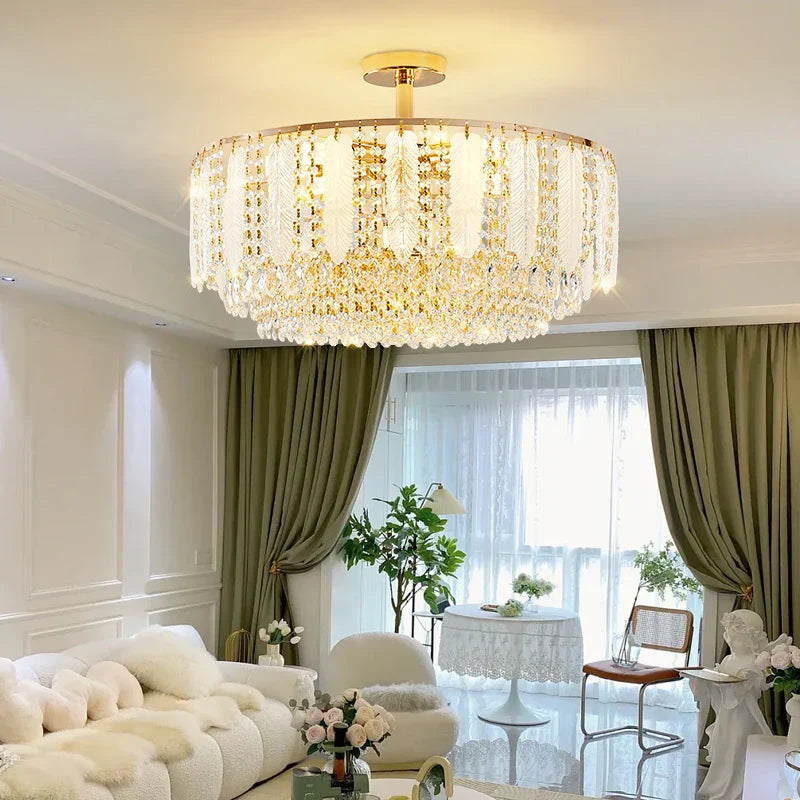 DecorBites™ Crystal Chandelier Light for Elegant Home Decor