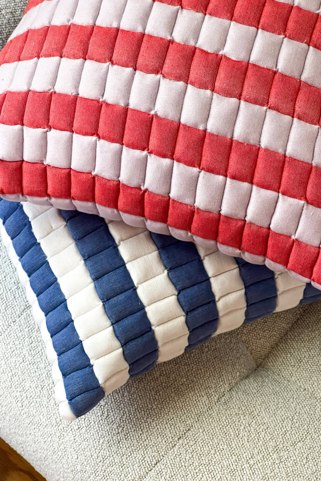 Sujani Striped Quilted Pillow