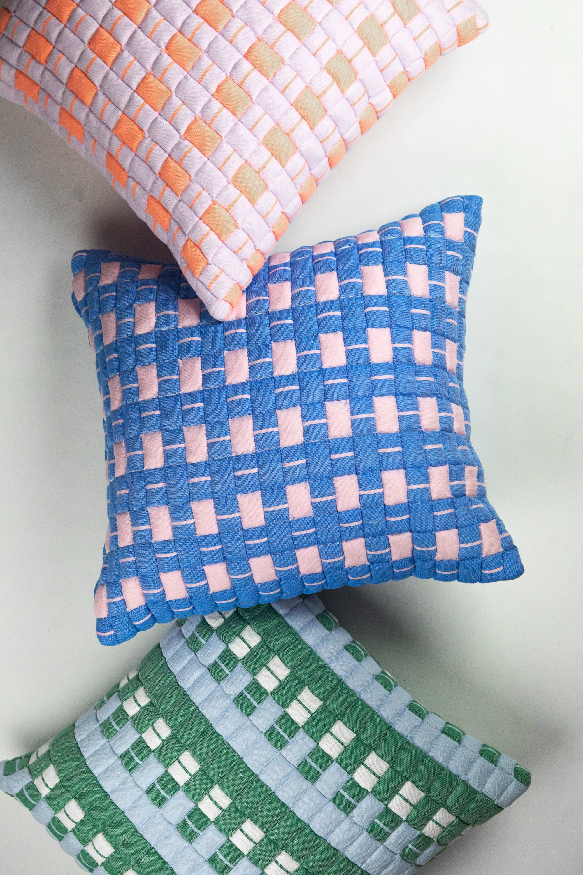 Sujani Quilted Pillow - Blue & Green