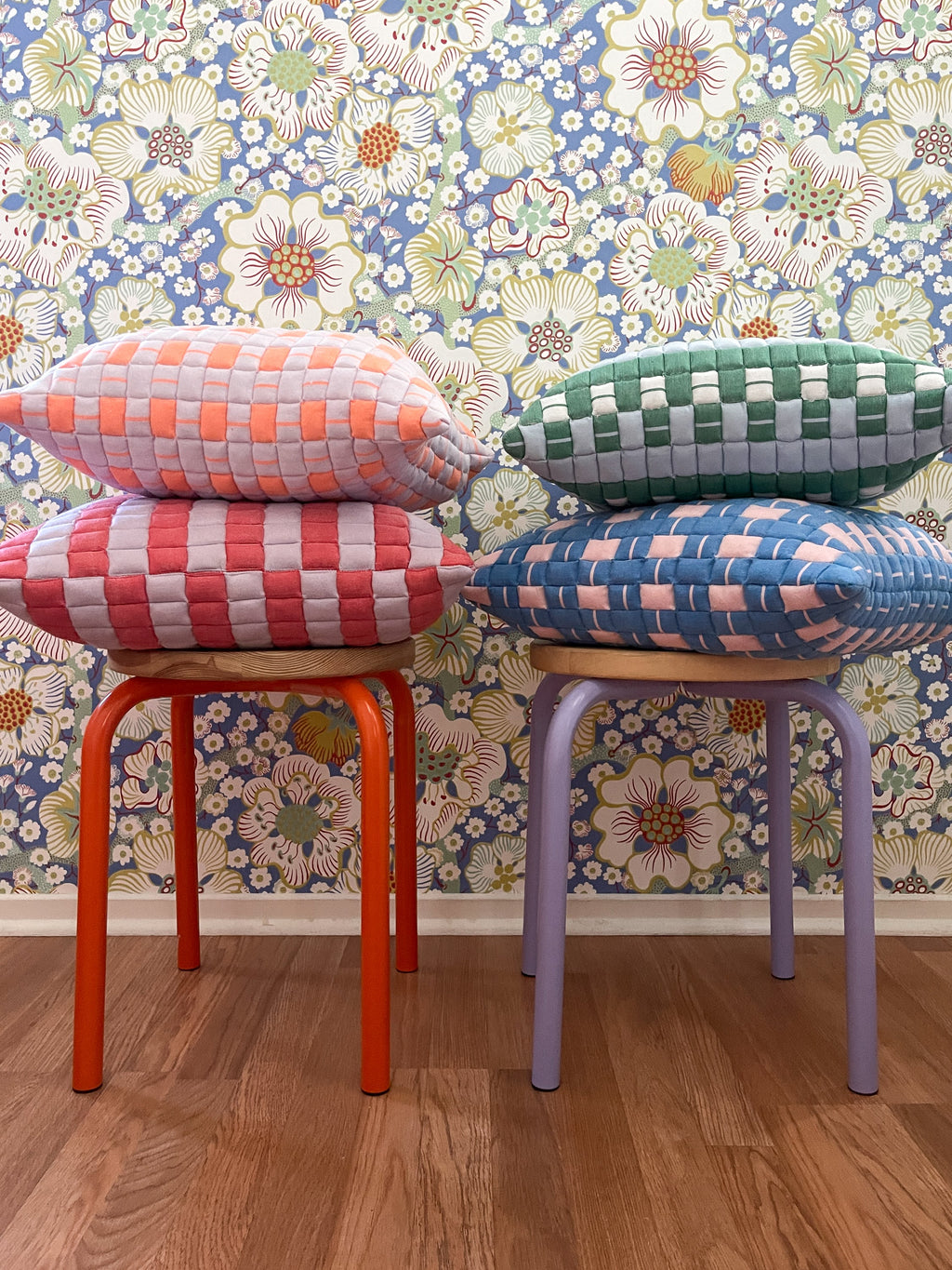 Sujani Quilted Pillow - Blue & Green