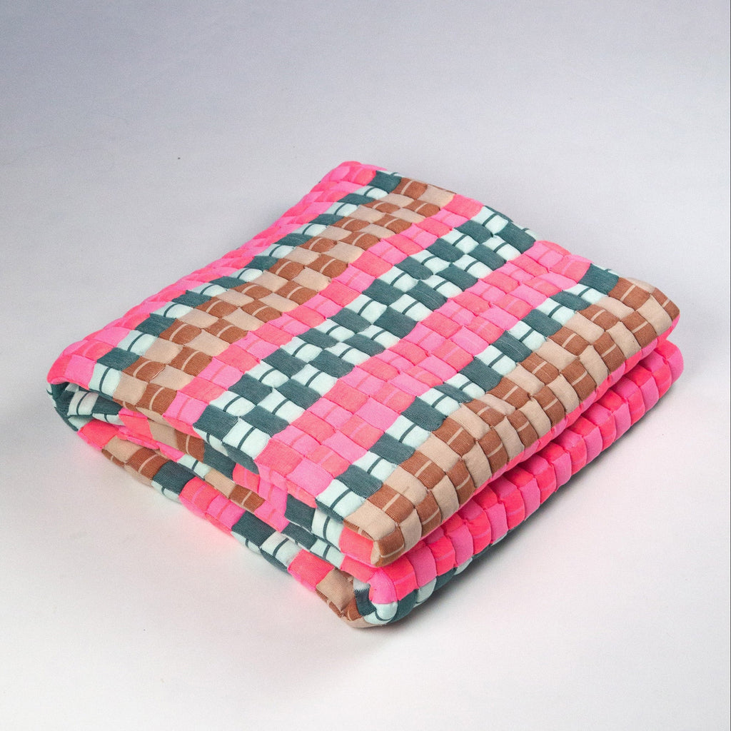 Quilted Sujani Throw Blanket - Multi