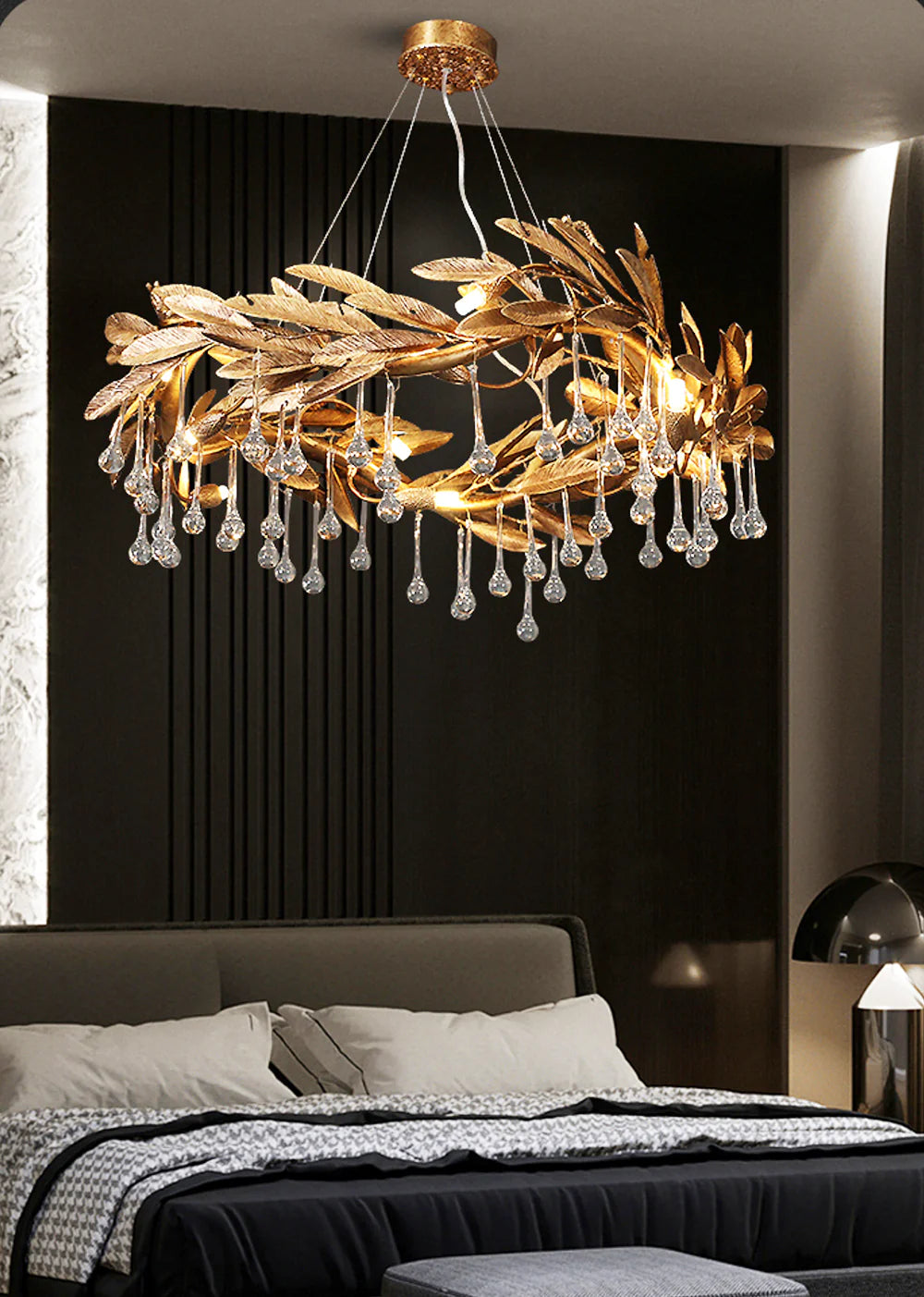 Teardrop Crystal Blade Chandelier