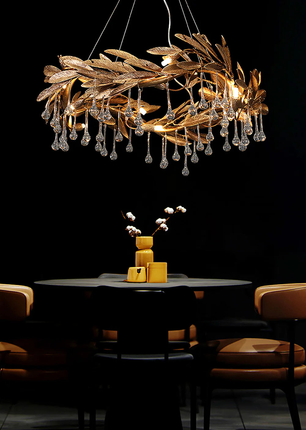 Teardrop Crystal Blade Chandelier