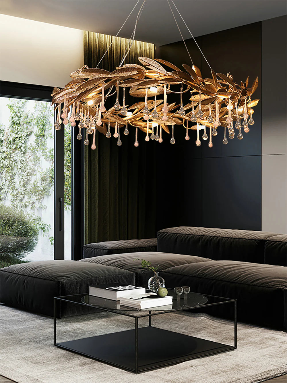 Teardrop Crystal Blade Chandelier